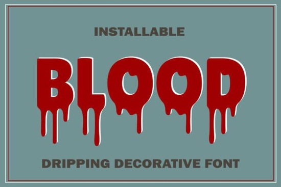 Blood Drip Font